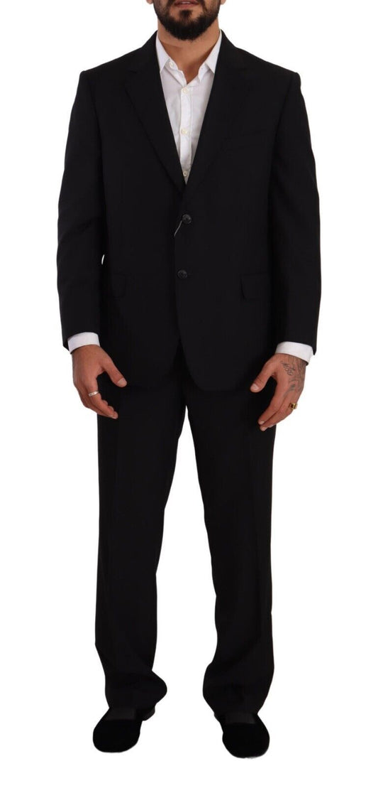 - Elegant Two-Piece Black Suit Ensemble