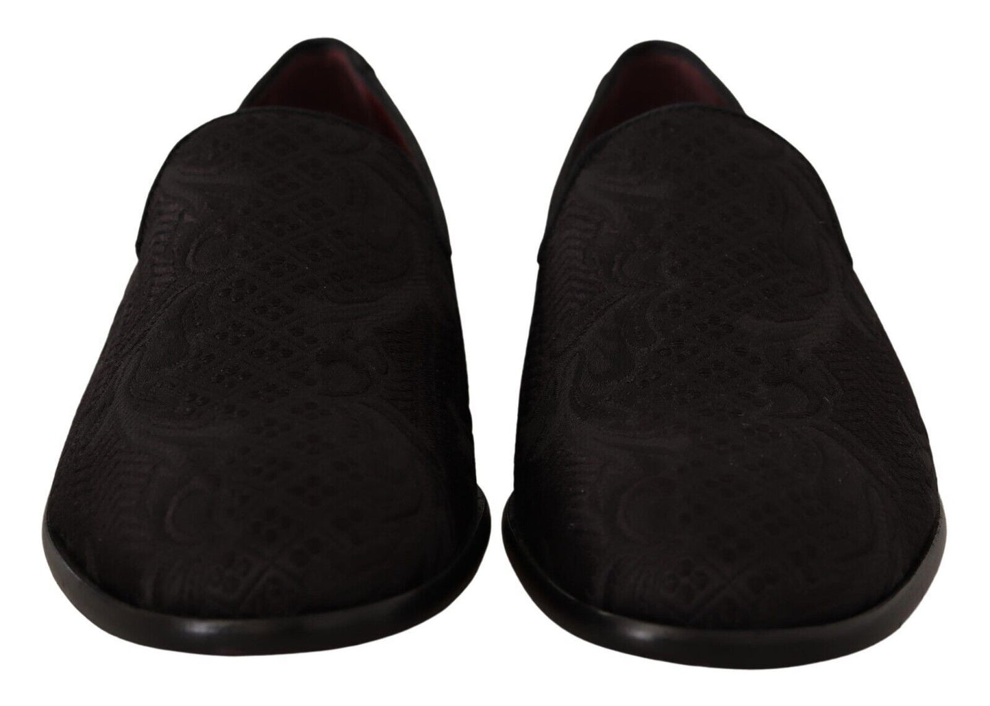 - Black Floral Brocade Slippers