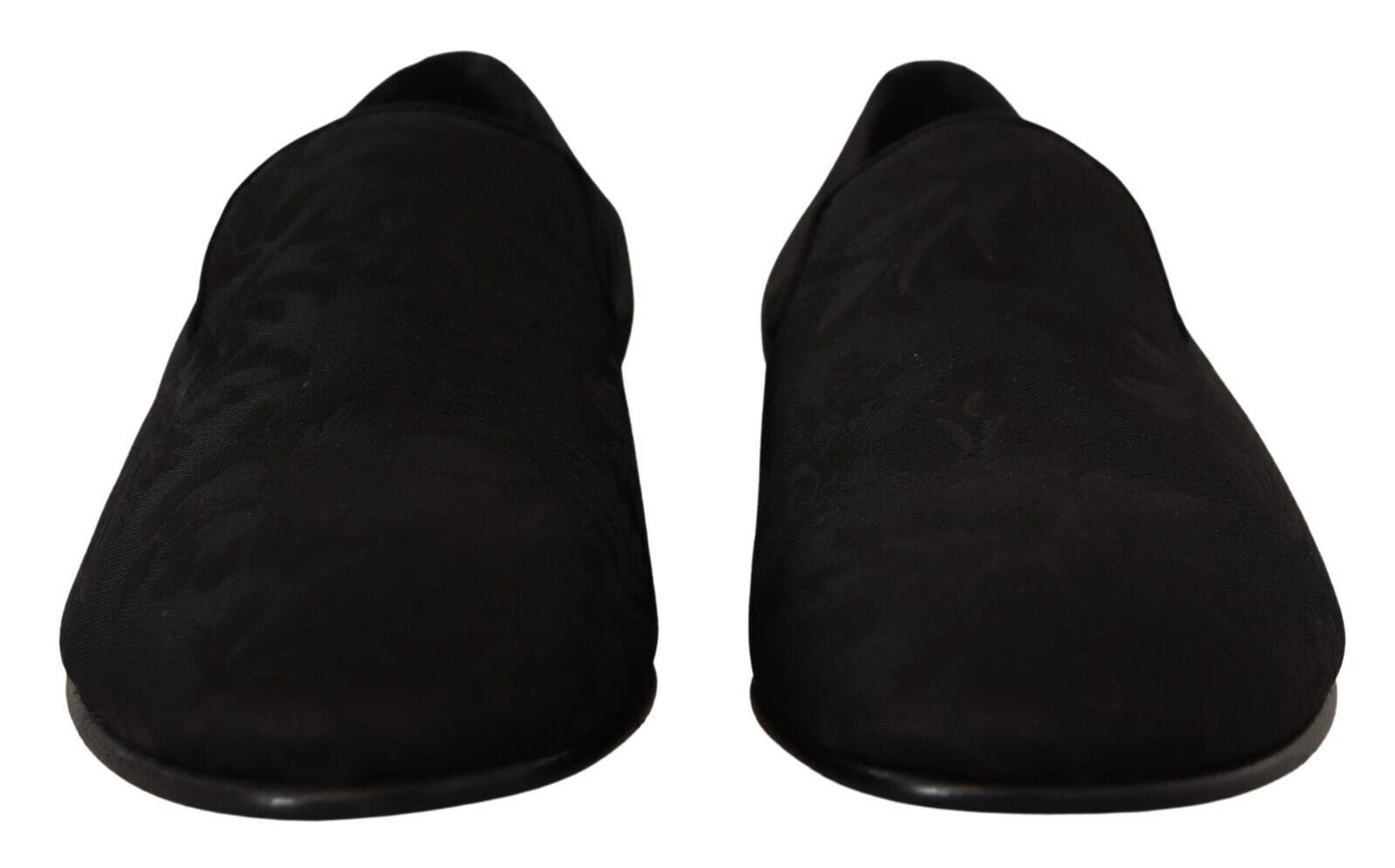- Elegant Jacquard Slide On Loafers Flats