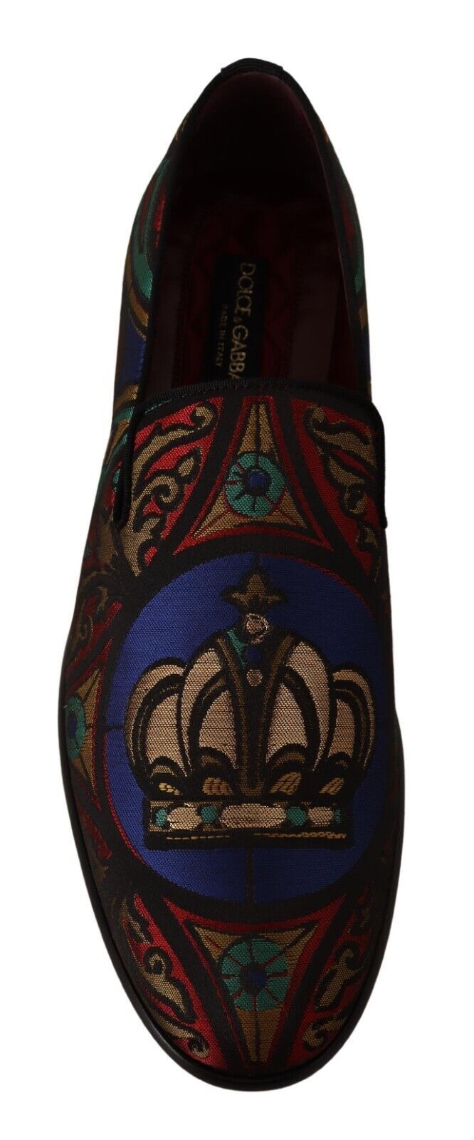 - Multicolor Jacquard Slide-On Loafer Slippers