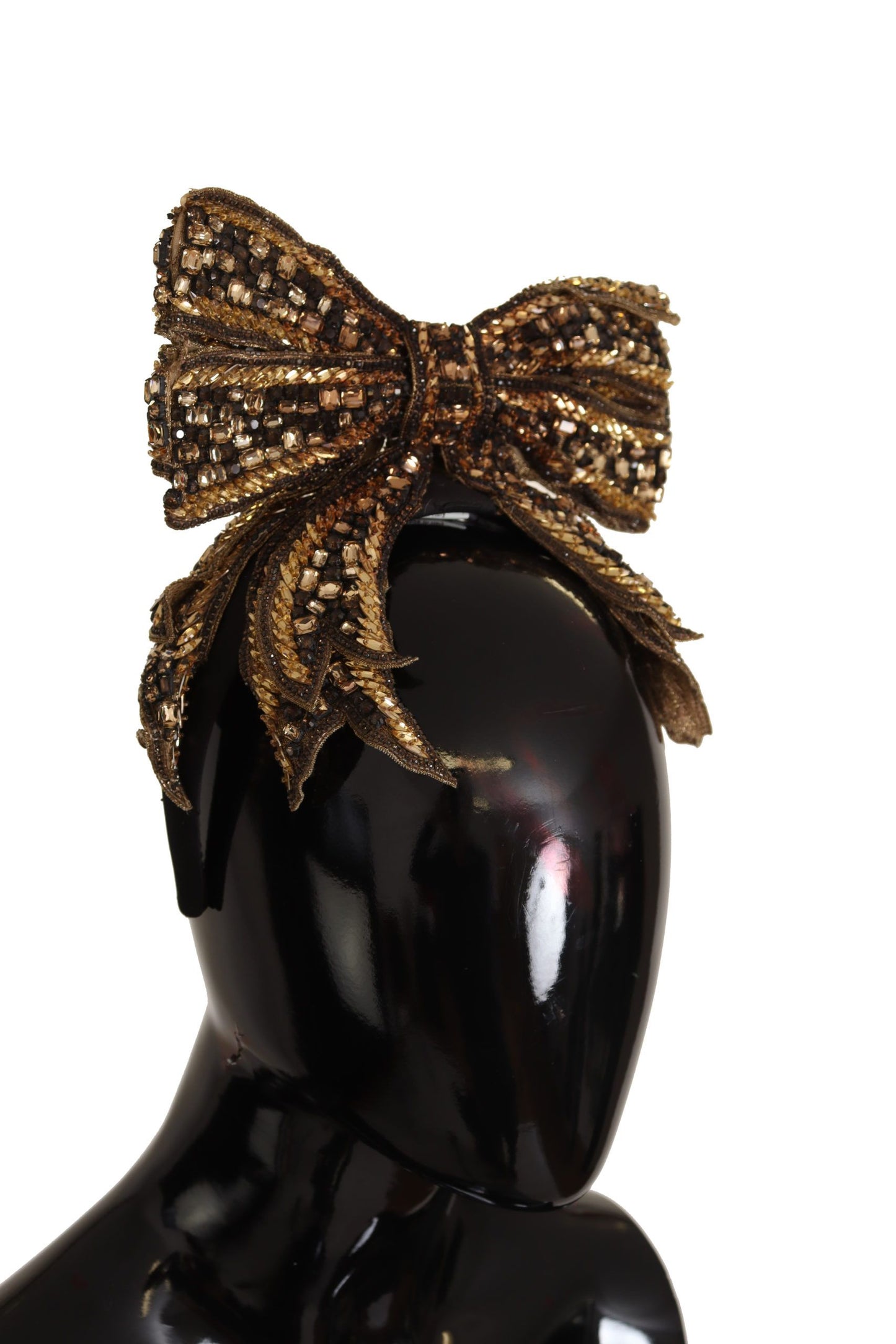 - Elegant Gold Embellished Silk Diadem