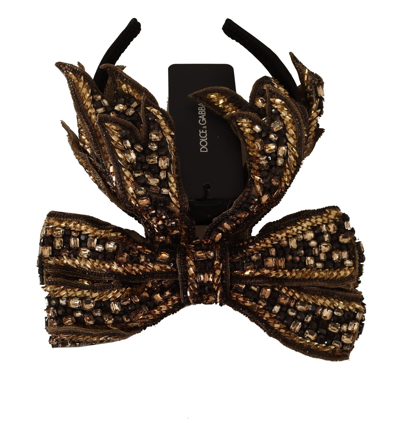 - Elegant Gold Embellished Silk Diadem