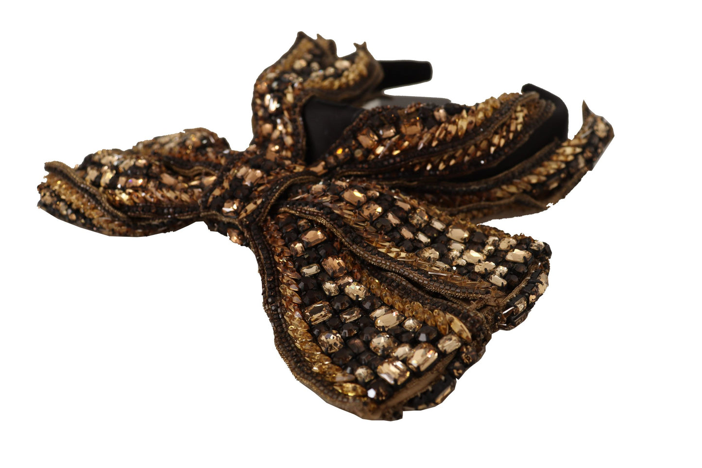 - Elegant Gold Embellished Silk Diadem