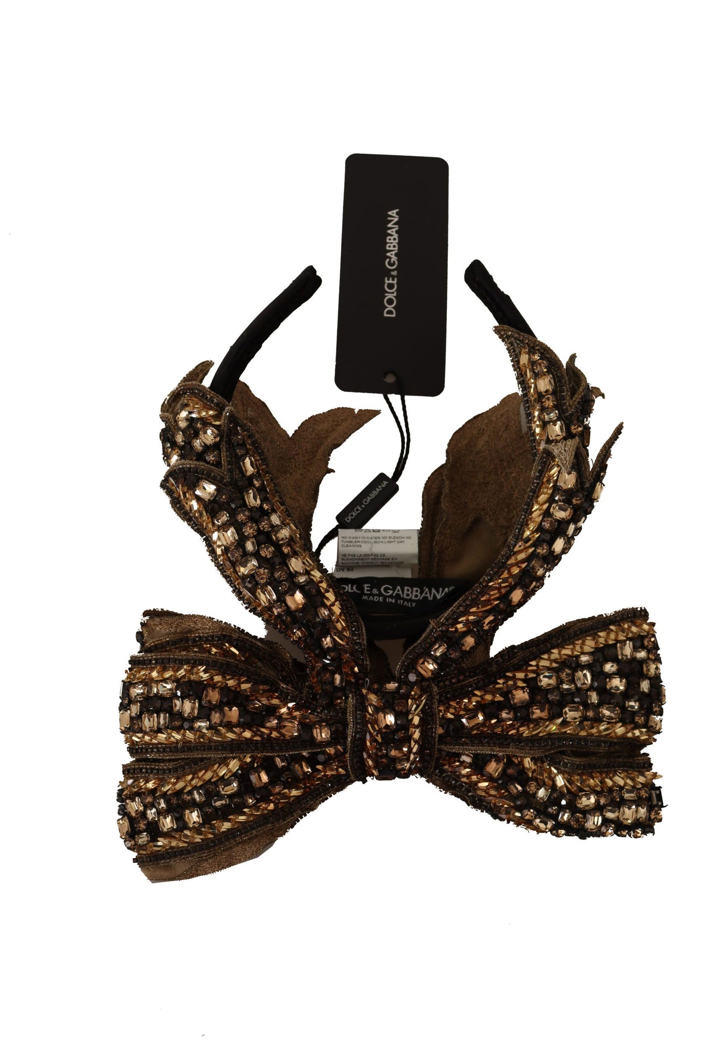 - Elegant Gold Embellished Silk Diadem