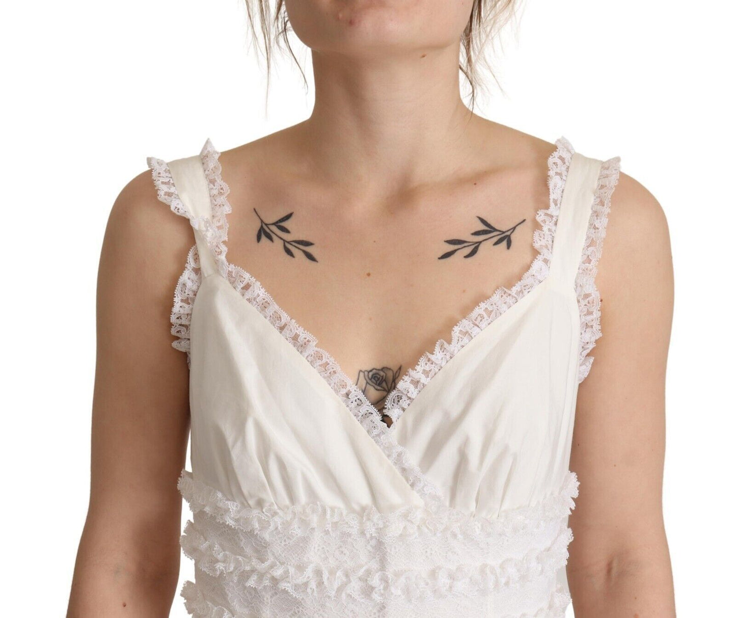- Elegant White A-Line Tiered Maxi Dress