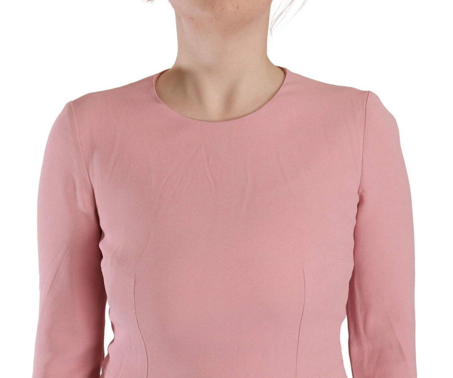- Elegant Pink A-Line Knee Length Dress