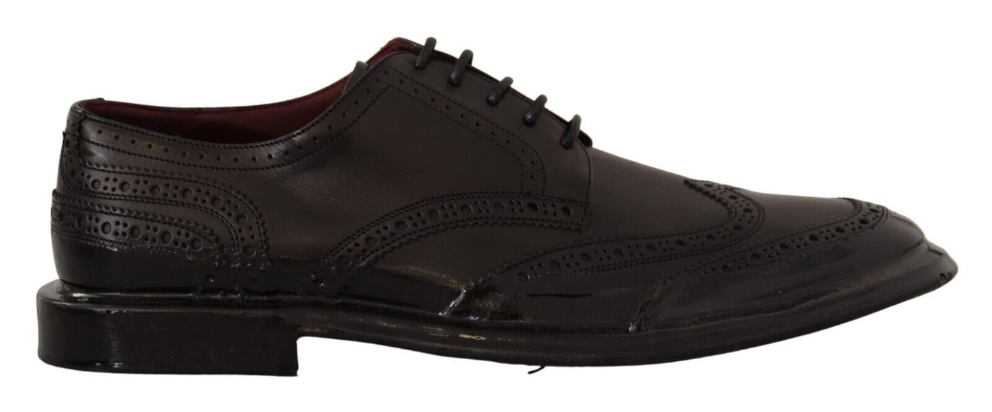 - Elegant Calfskin Derby Oxford Wingtips