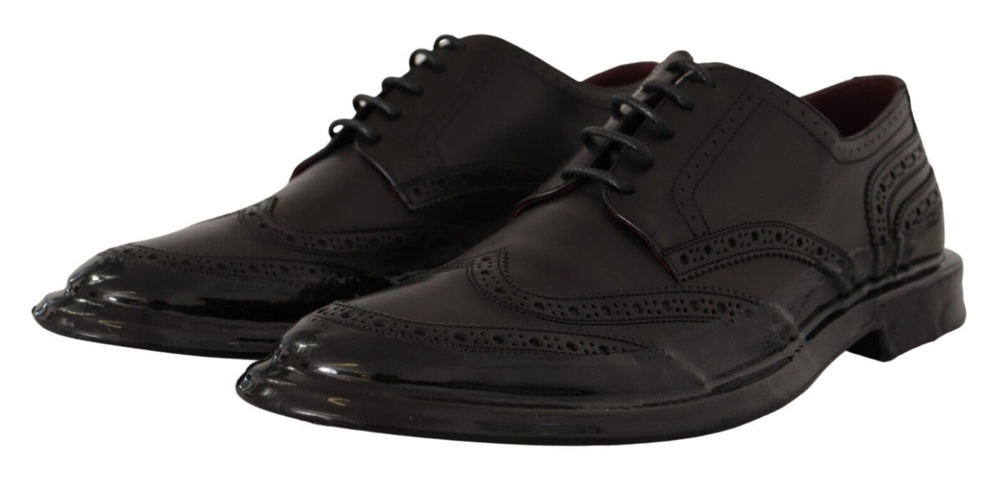 - Elegant Calfskin Derby Oxford Wingtips
