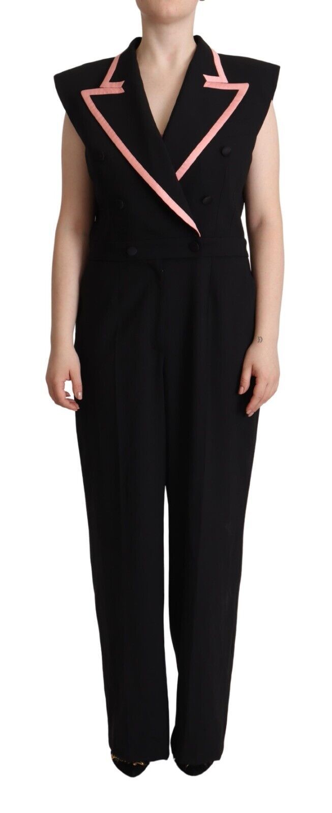 - Elegant Sleeveless Wool Blend Jumpsuit