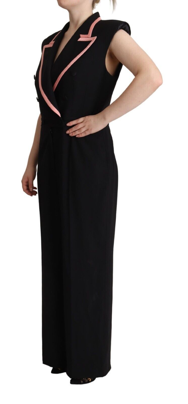 - Elegant Sleeveless Wool Blend Jumpsuit