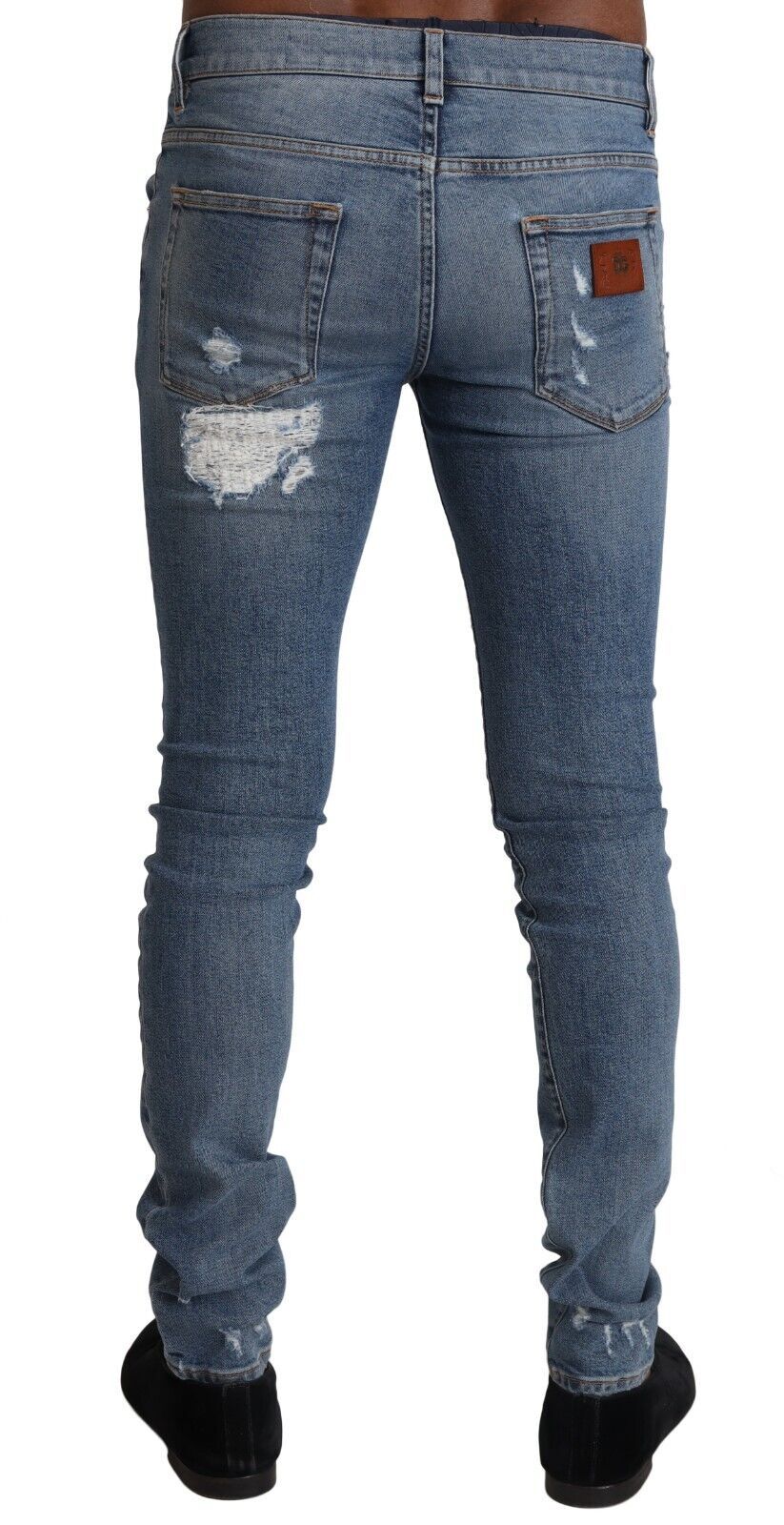 - Elegant Light Blue Skinny Denim Pants