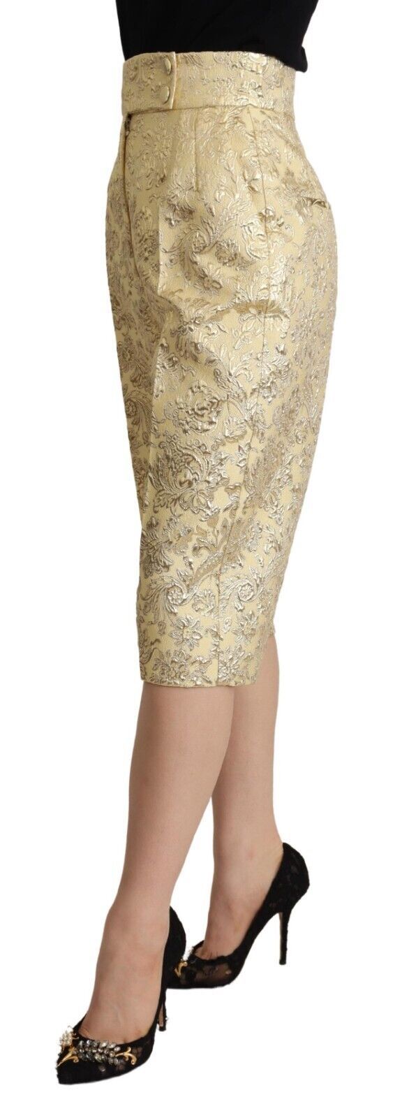 - Elegant Beige High-Waisted Cropped Pants