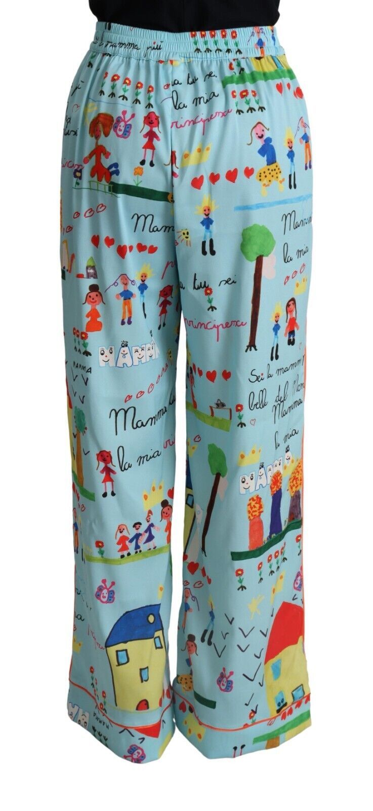 - Elegant Wide Leg Printed Pants