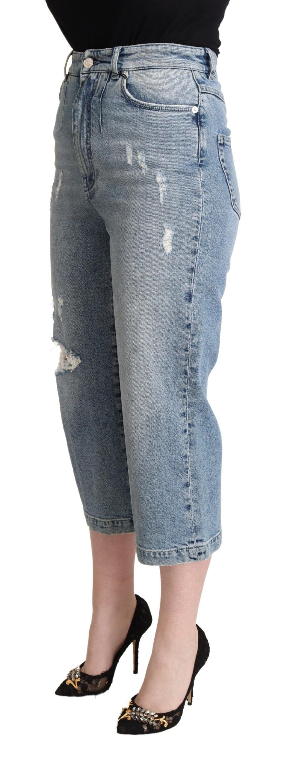 - Chic Capri Cropped Denim Jeans