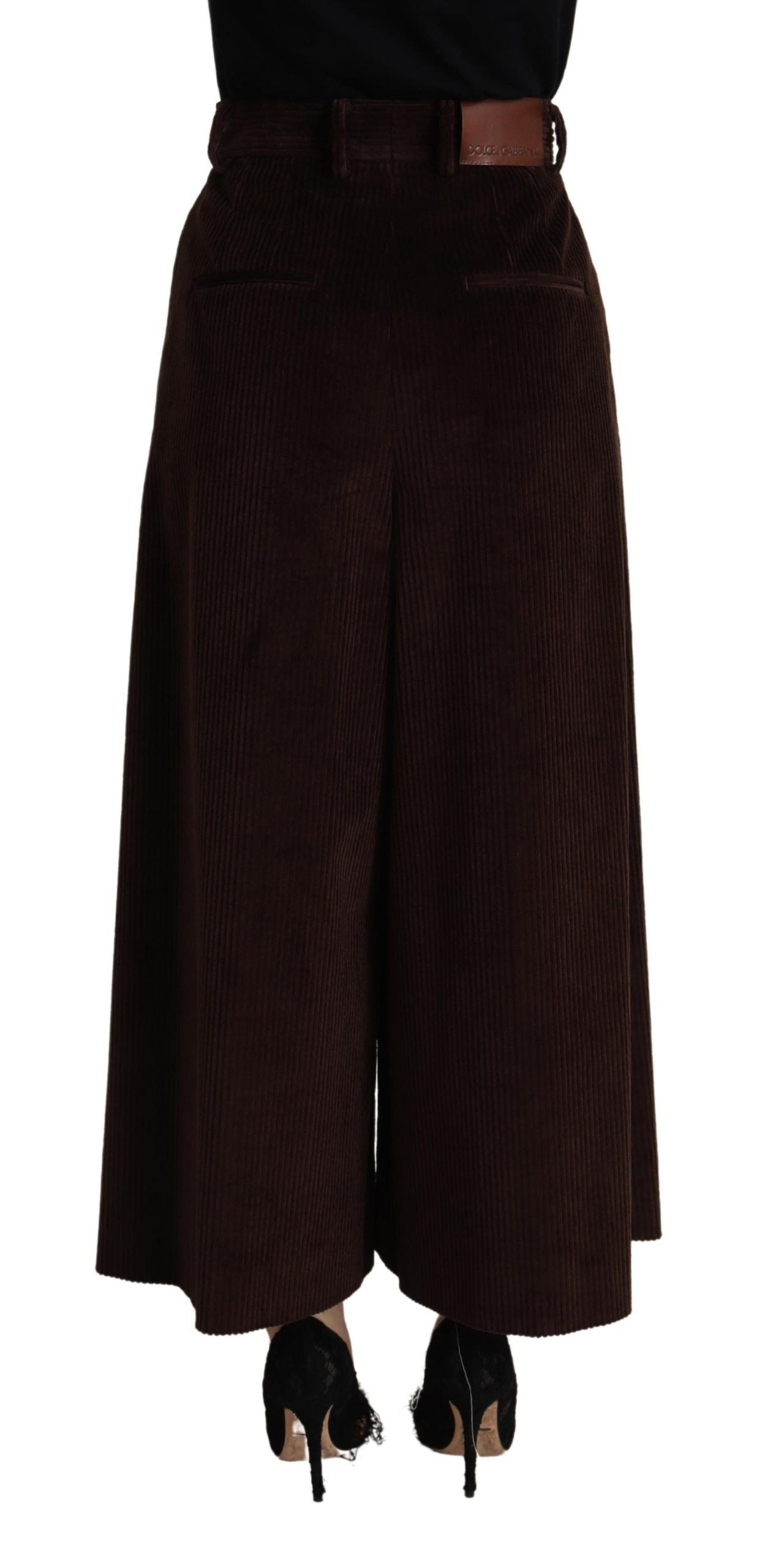 - Chic Bordeaux High-Waisted Corduroy Pants