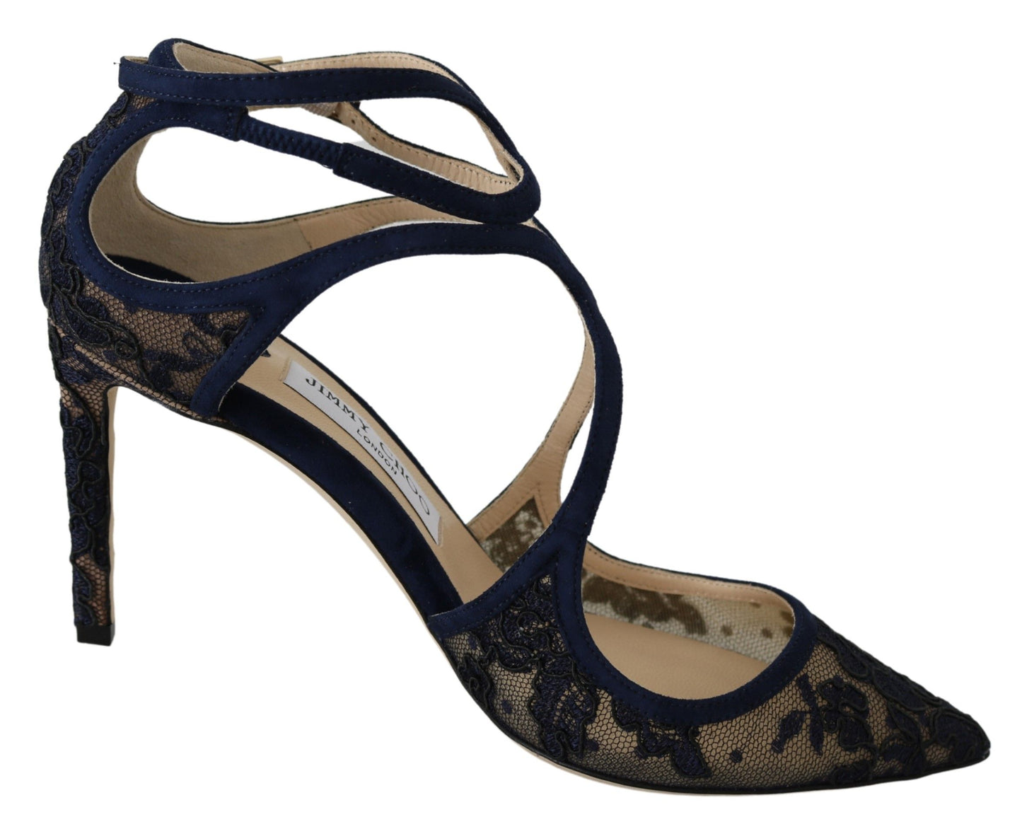 Jimmy Choo Navy Lancer Leather Pumps - Luxury Redefined