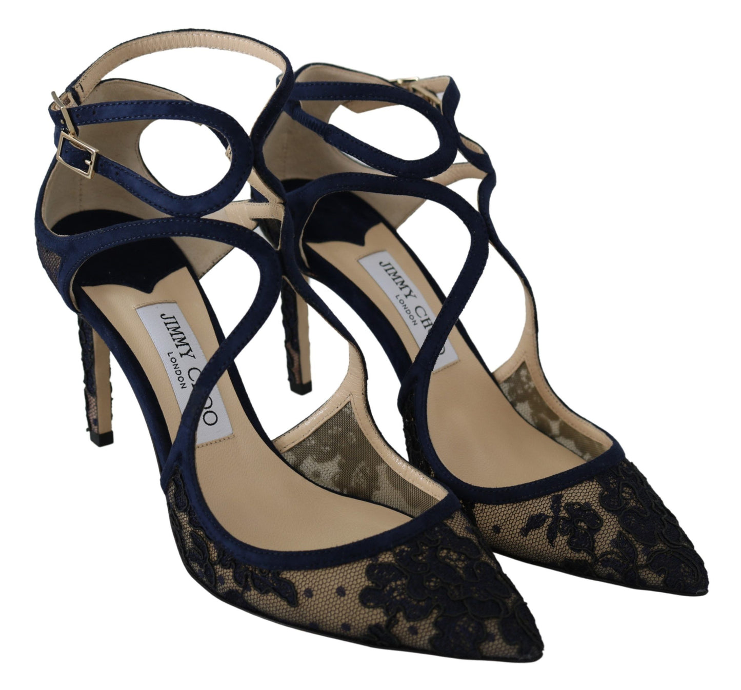 Jimmy Choo Navy Lancer Leather Pumps - Luxury Redefined