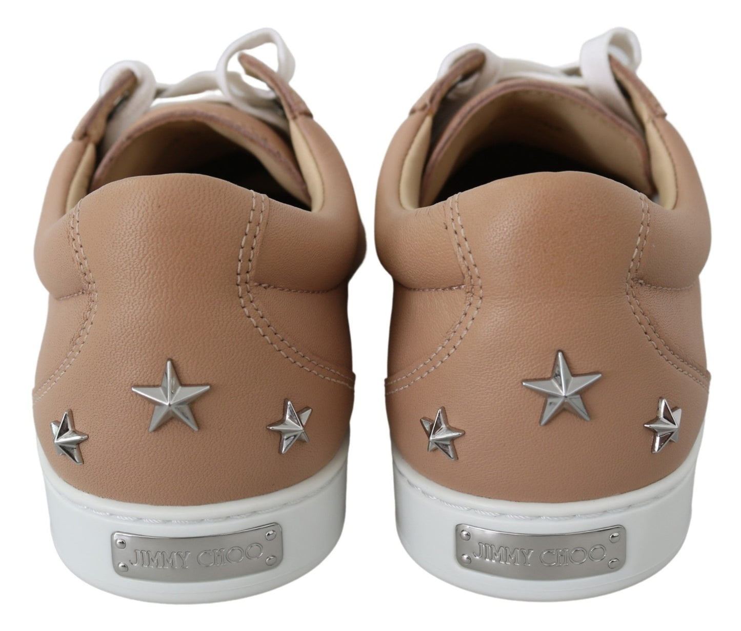 - Powder Pink Nappa Leather Sneakers