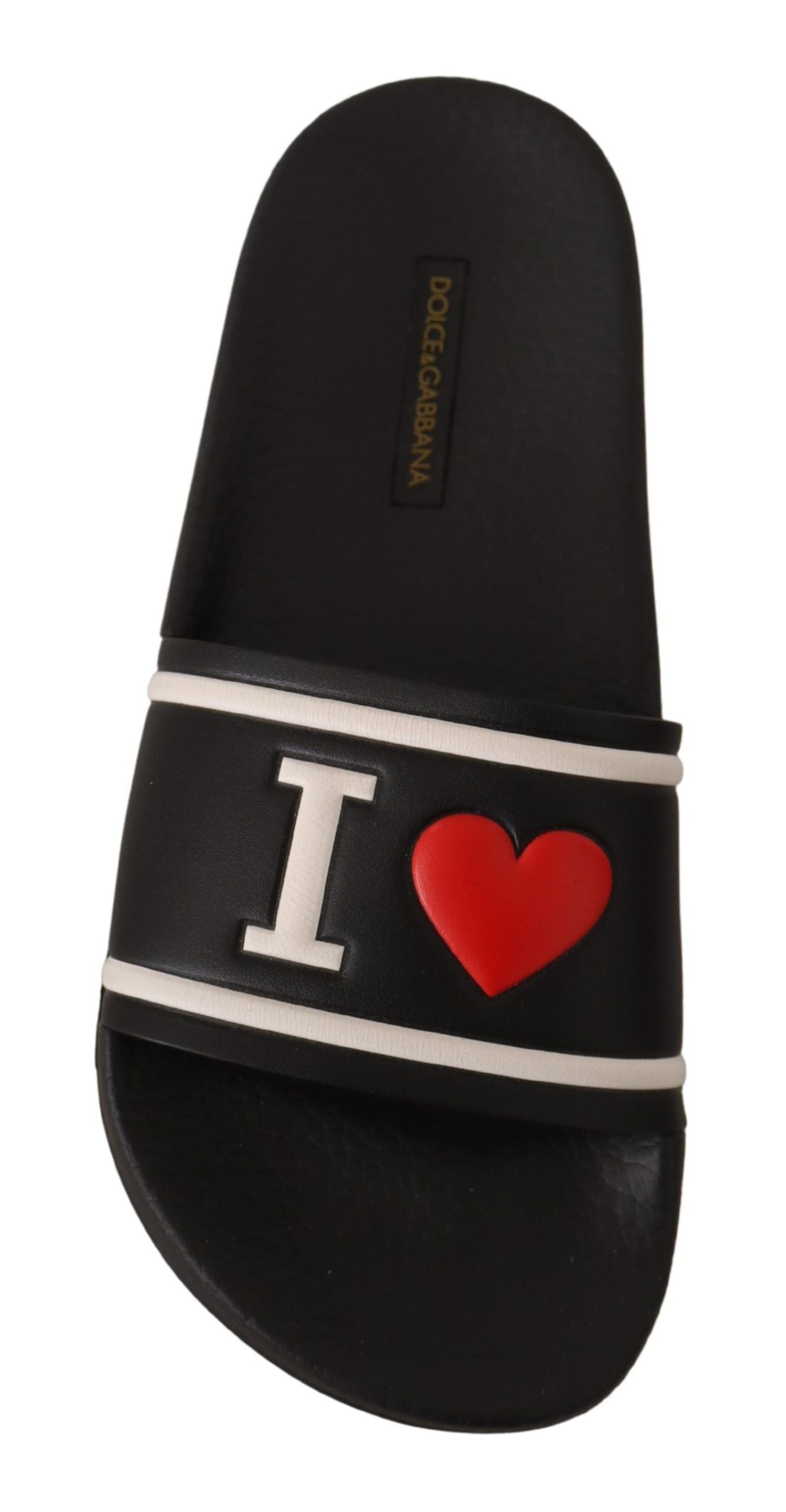 - Elegant Black Leather Slide Sandals for Her