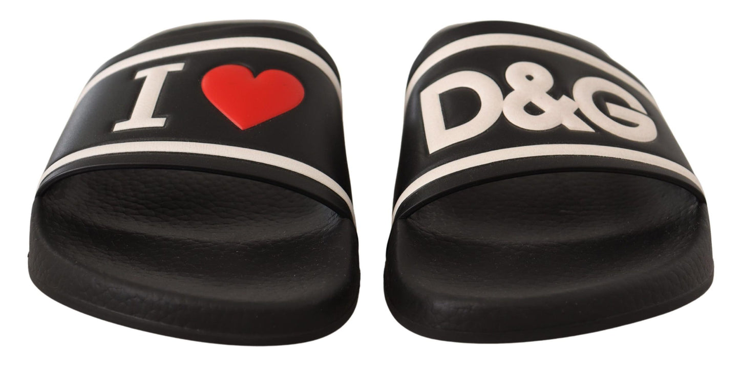 - Elegant Black Leather Slide Sandals for Her