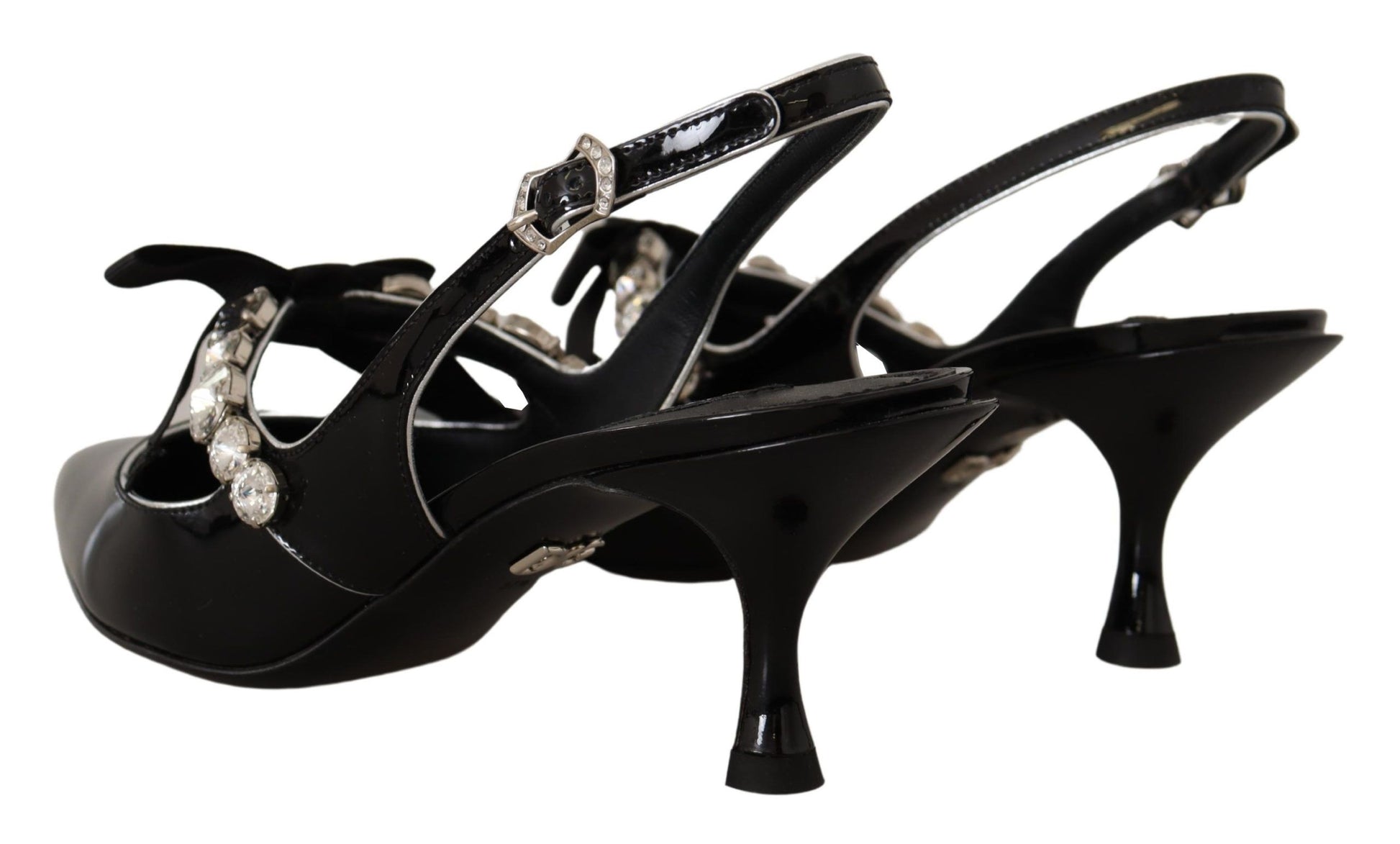 Elegant Crystal Slingback Heels by Dolce & Gabbana