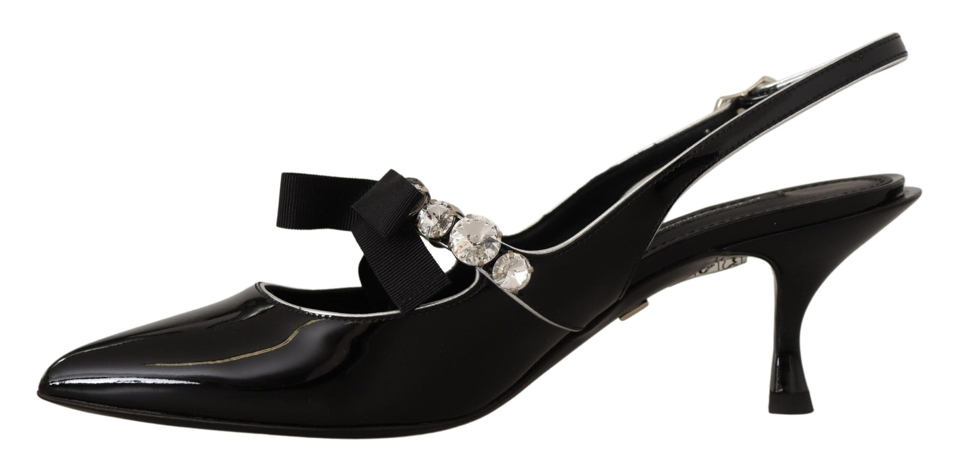 Elegant Crystal Slingback Heels by Dolce & Gabbana