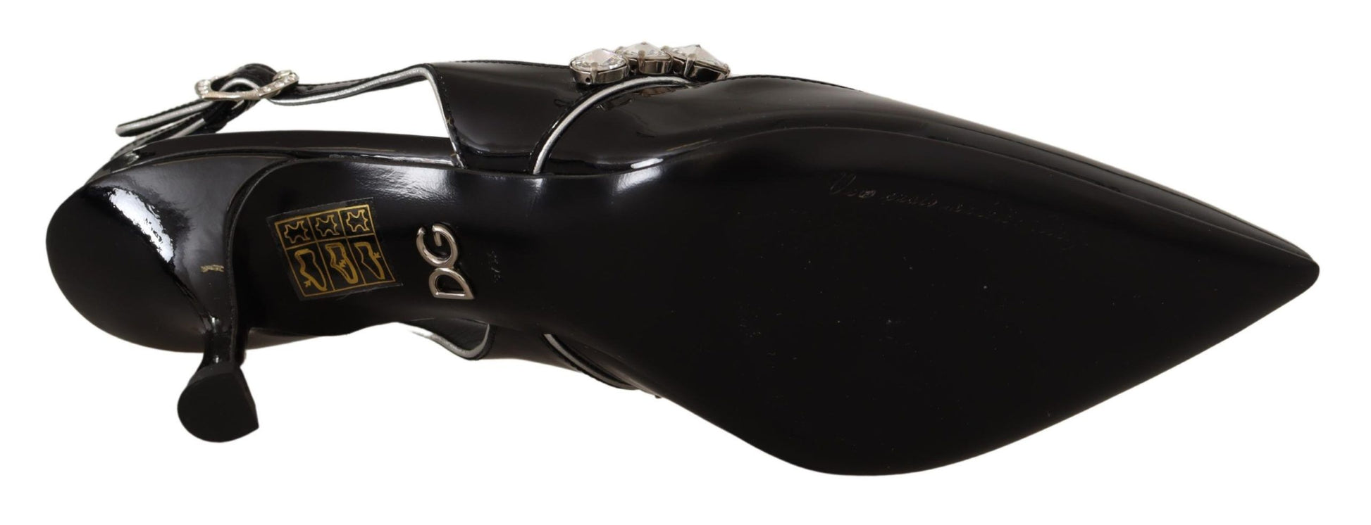 Elegant Crystal Slingback Heels by Dolce & Gabbana