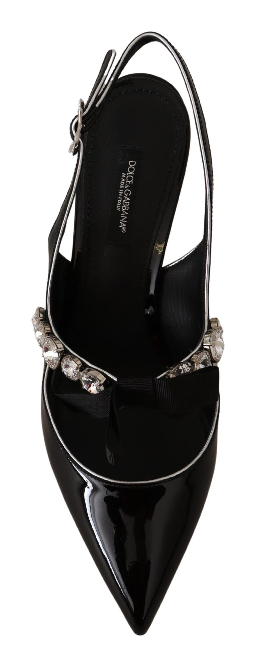 Elegant Crystal Slingback Heels by Dolce & Gabbana