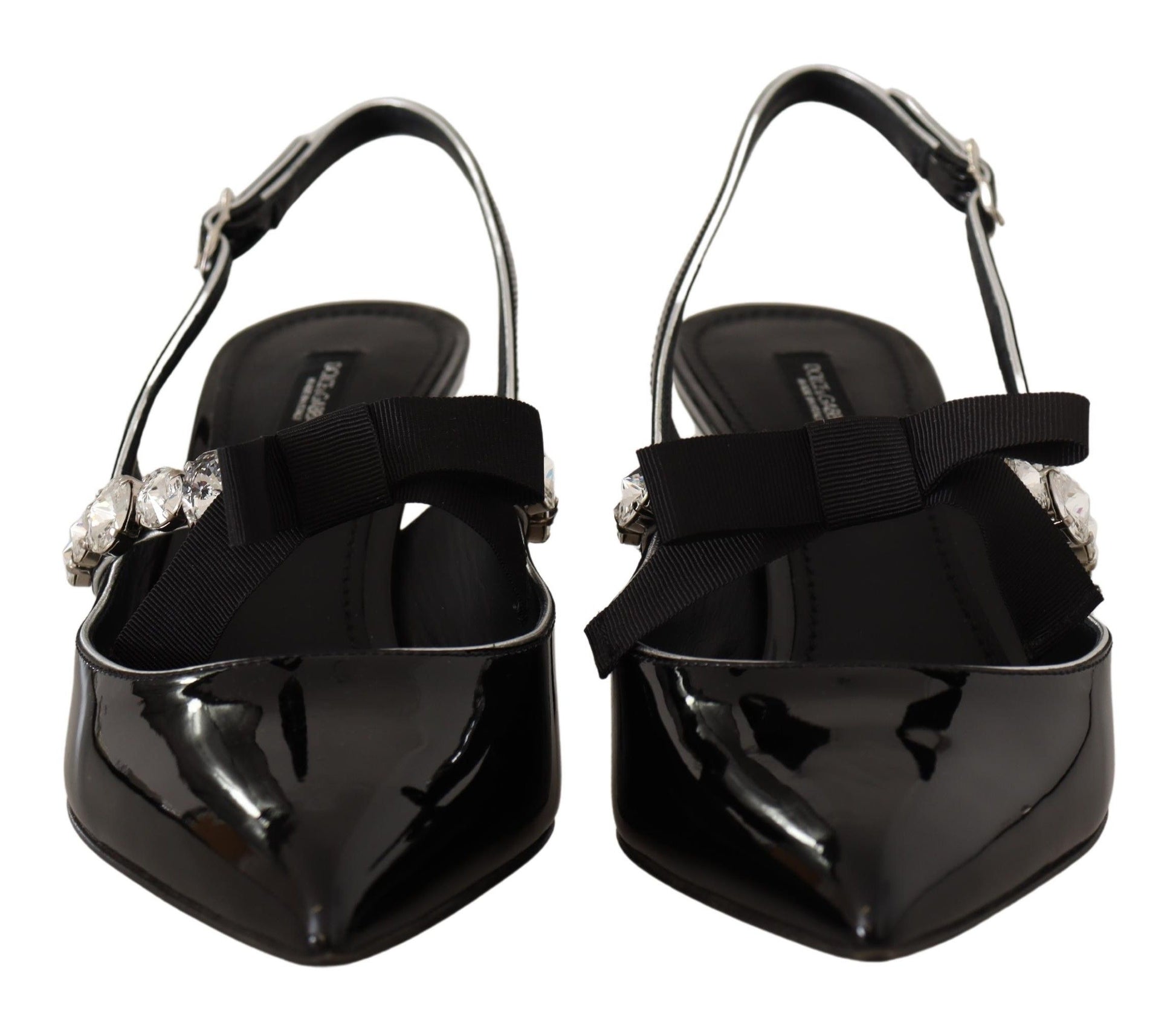 Elegant Crystal Slingback Heels by Dolce & Gabbana