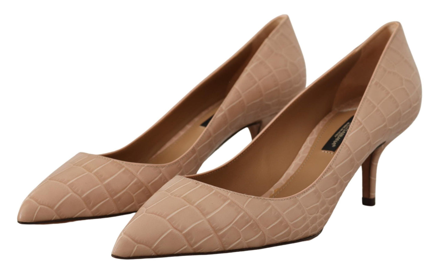 - Elegant Beige Leather Pumps