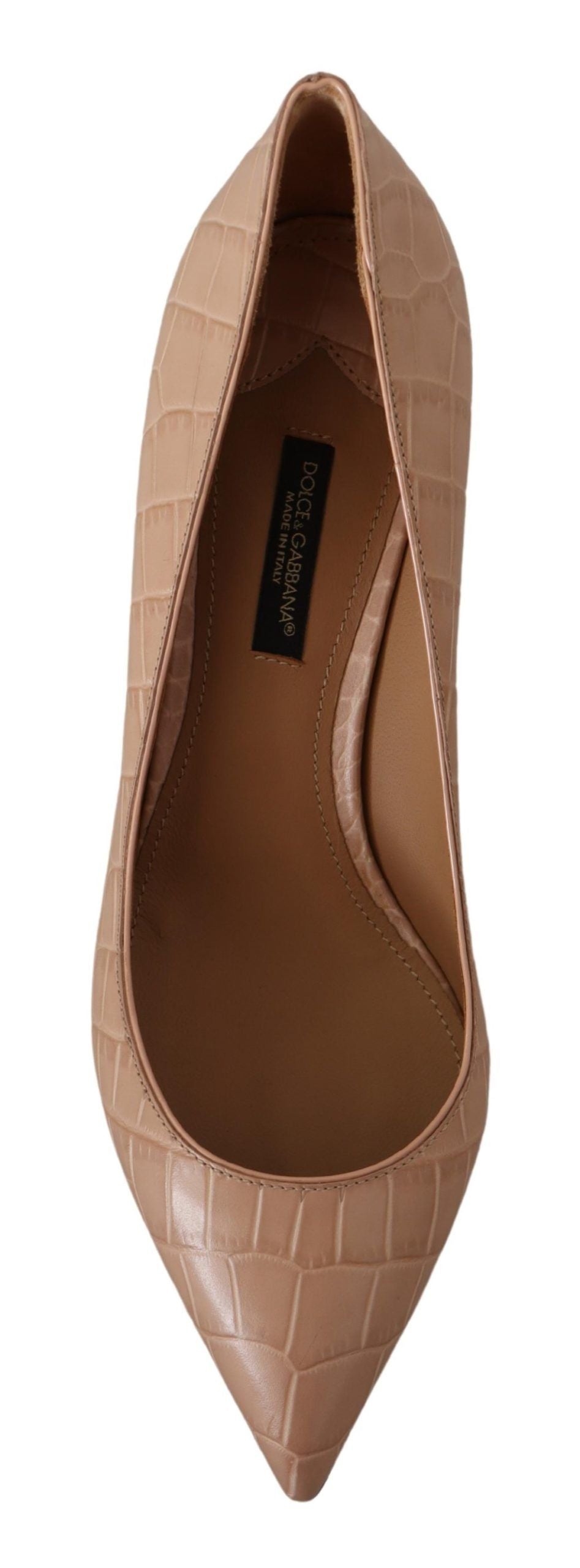 - Elegant Beige Leather Pumps