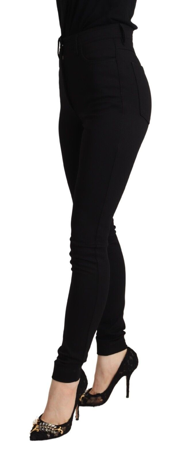 - Elegant High-Waisted Slim Fit Pants