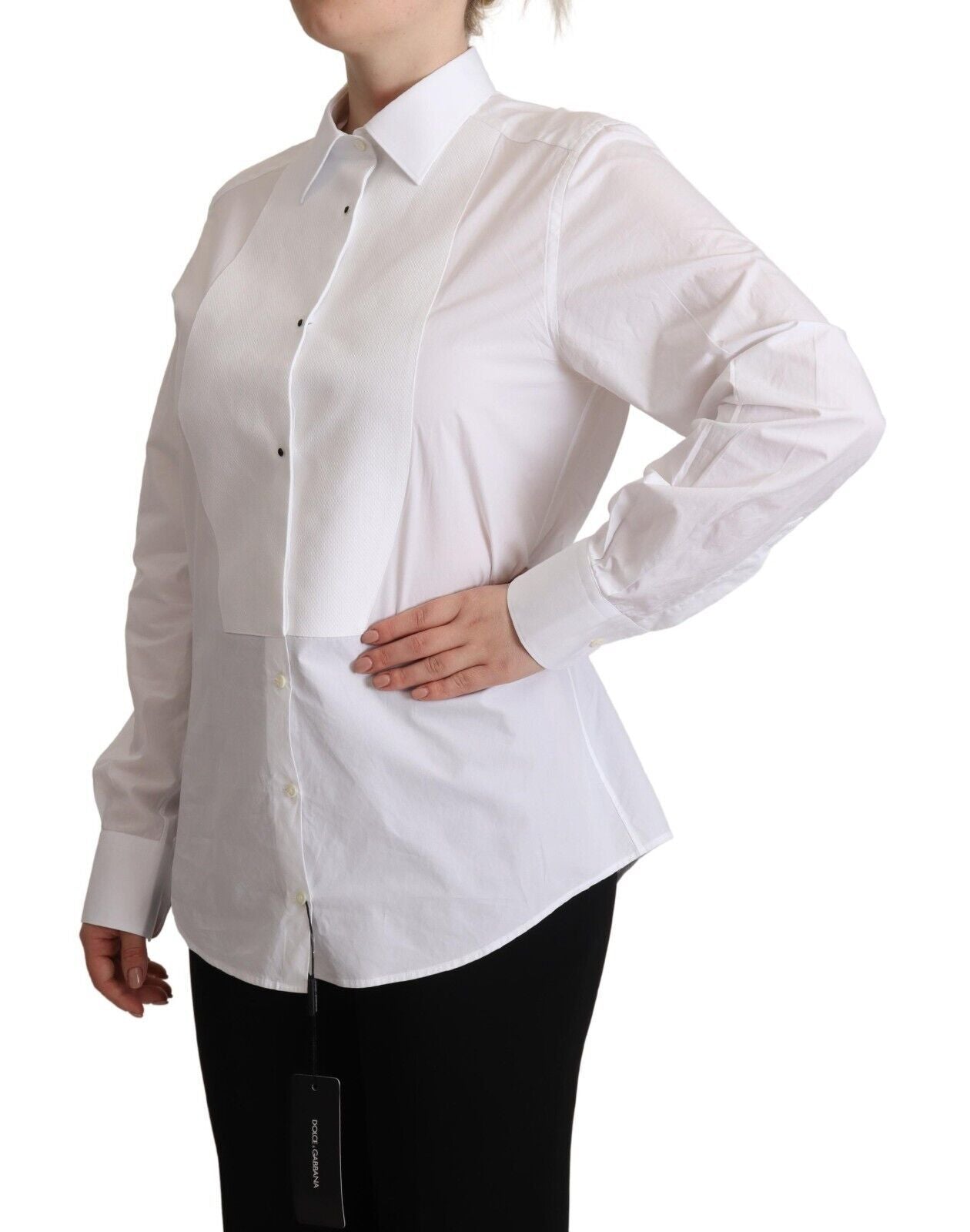 - Elegant White Poplin Dress Shirt