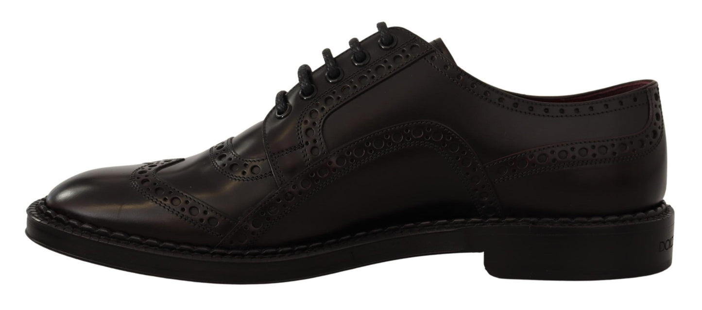 - Elegant Purple Leather Derby Formal Shoes