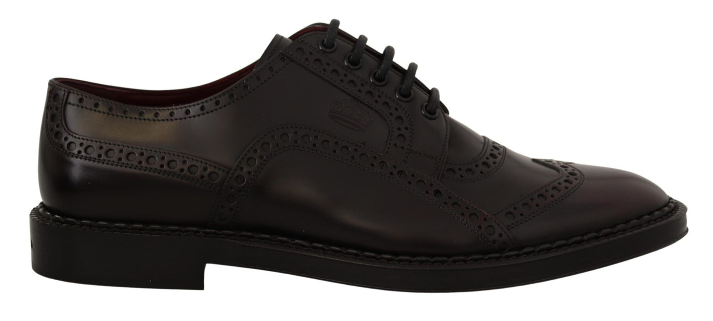 - Elegant Purple Leather Derby Formal Shoes