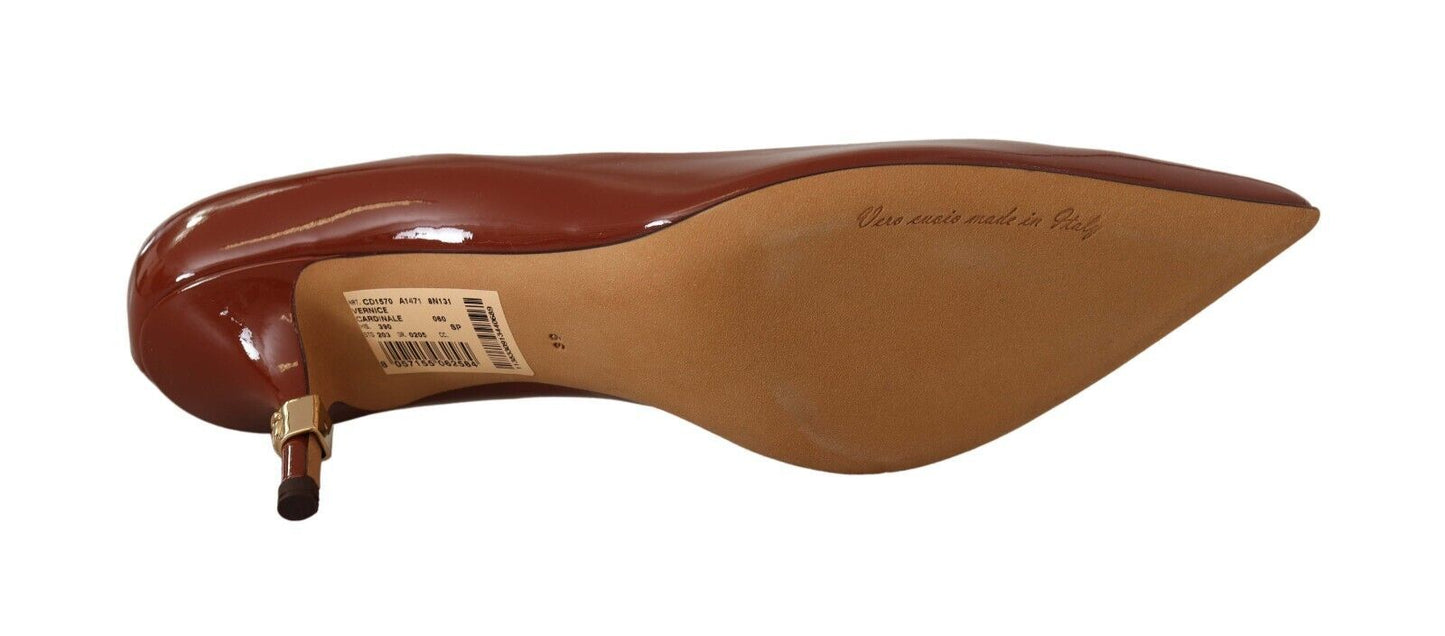 - Elegant Patent Leather Heels Pumps