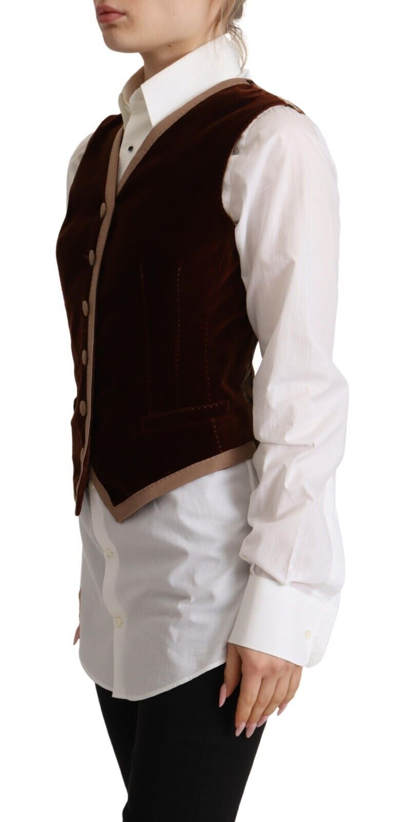 - Elegant Bordeaux Velvet Sleeveless Top
