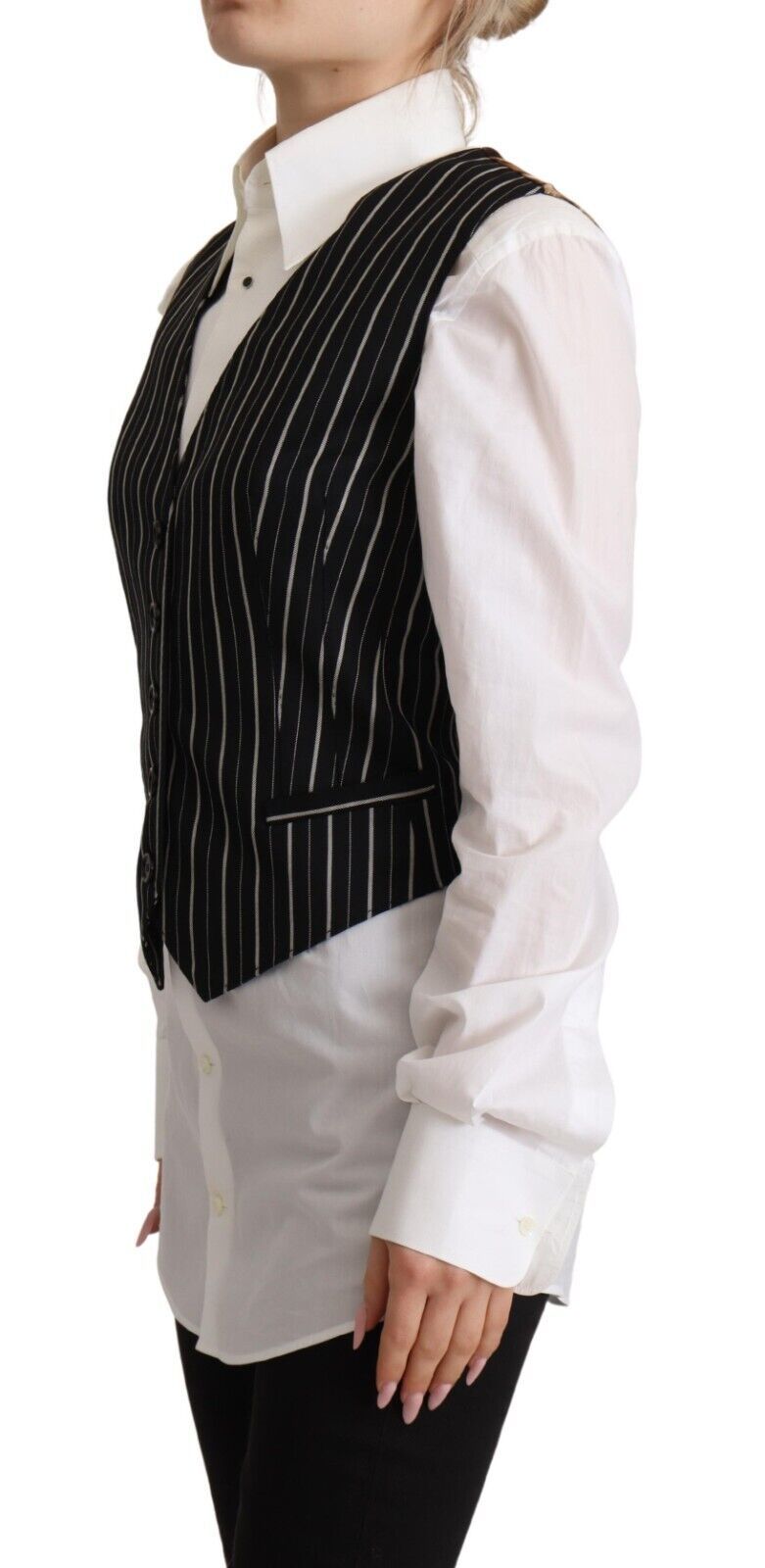 - Elegant V-Neck Sleeveless Wool-Blend Vest