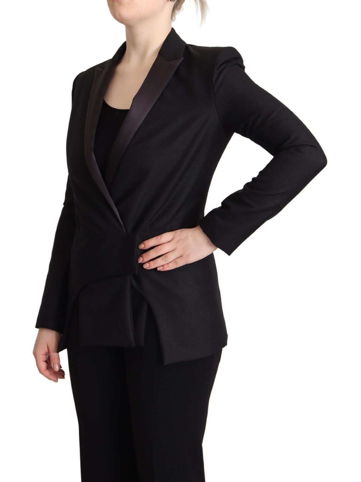 - Elegant Black Double-Breasted Blazer
