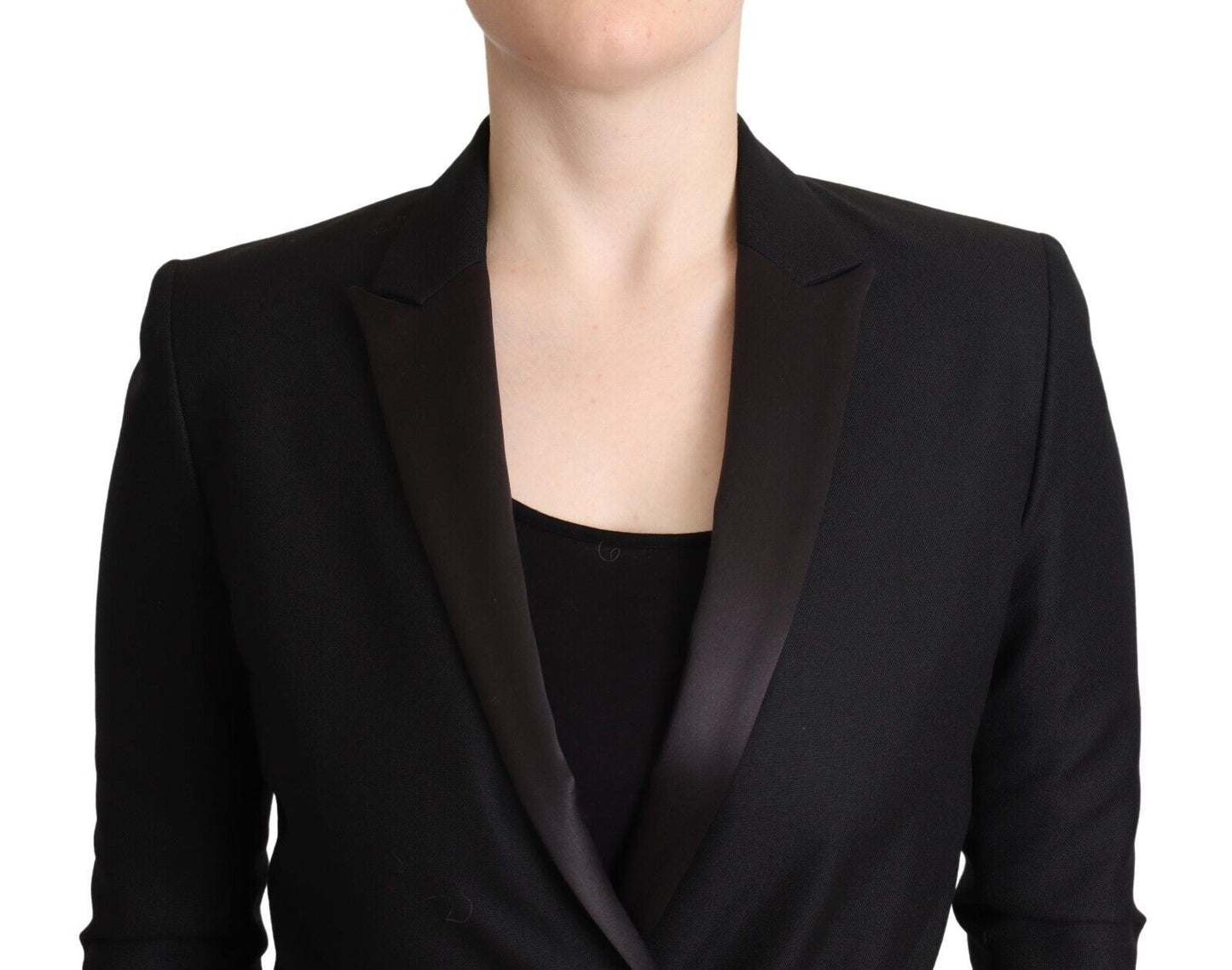 - Elegant Black Double-Breasted Blazer