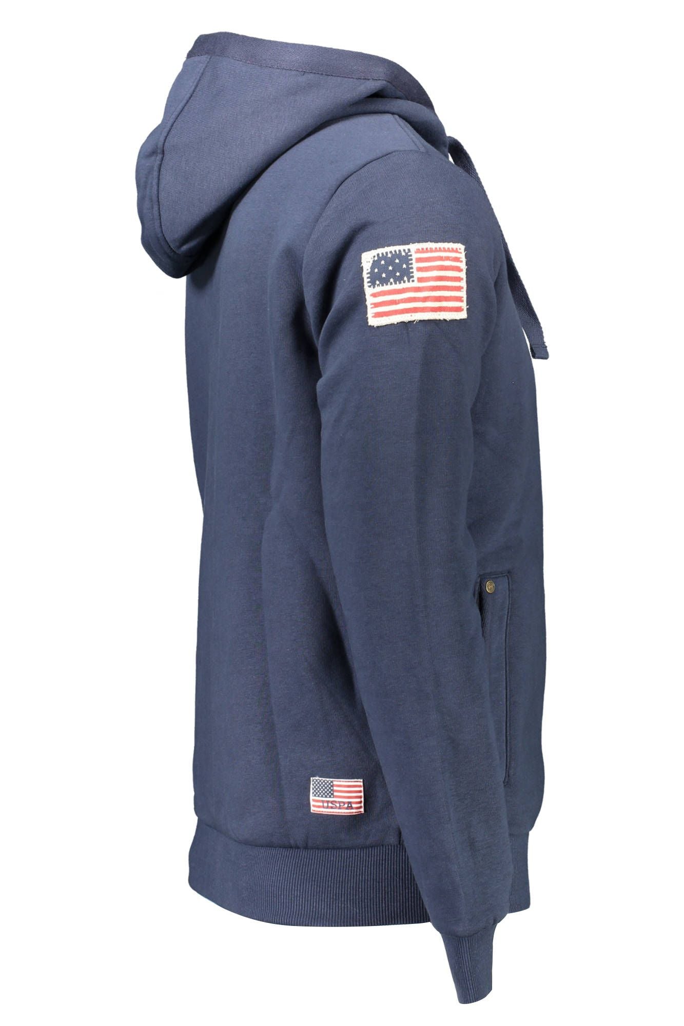 U.S. POLO ASSN. Blue Cotton Men's Hooded Sweatshirt