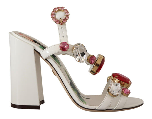 - Keira Crystal-Embellished Ankle Strap Heels