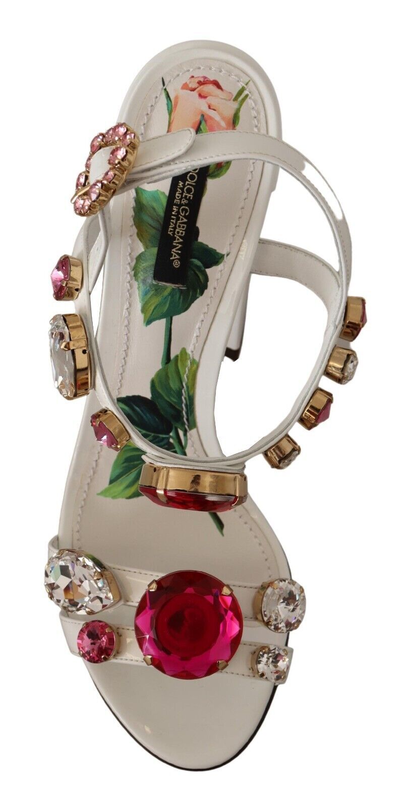 Keira Crystal-Embellished Ankle Strap Heels by Dolce & Gabbana
