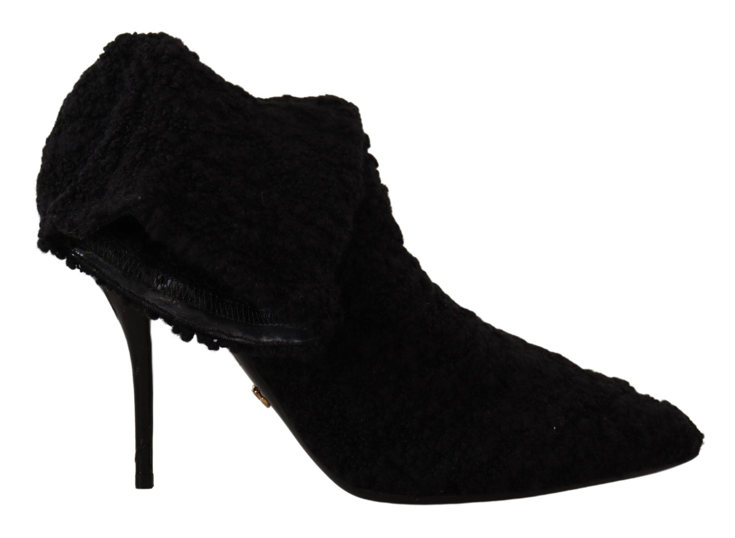 - Elegant Black Mid-Calf Viscose Boots