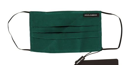 - Emerald Silk Pleated Face Mask