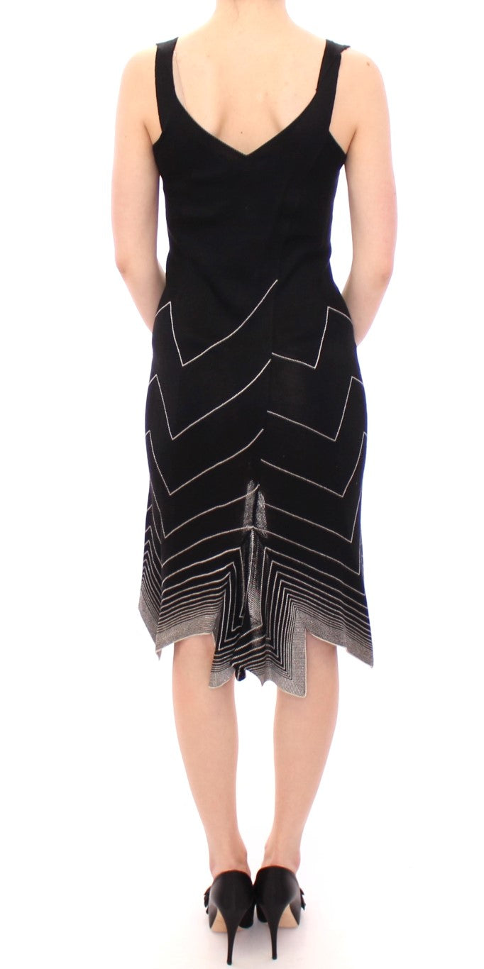 - Chic Monochrome Knitted Dress