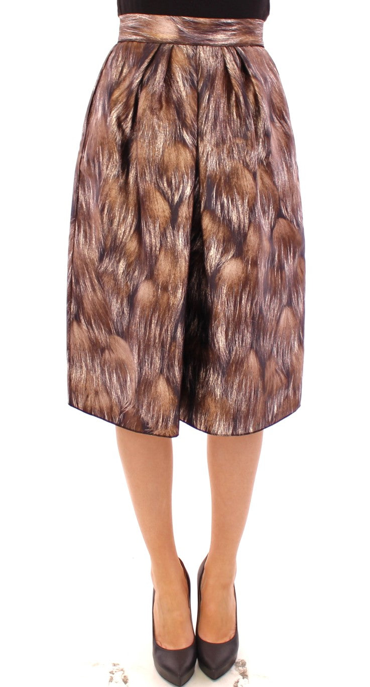 - Elegant Floral Silk Full Skirt