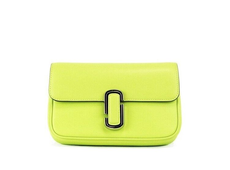 - The J Marc Green Glow Smooth Leather Shoulder Crossbody Handbag