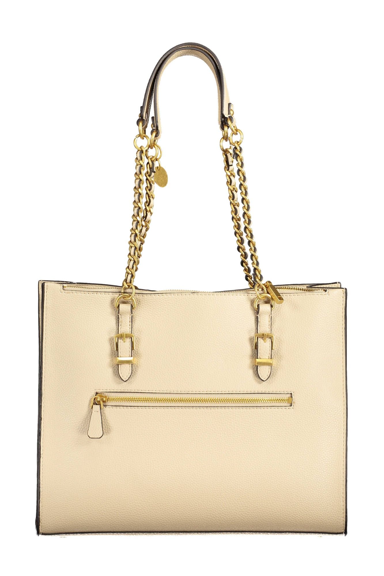 Guess Jeans Beige Handbag – Faux Leather, Elegant Everyday Accessory