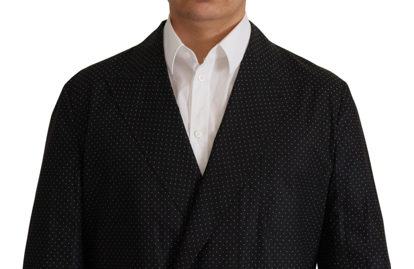 - Polka Dot Slim Double-Breasted Blazer
